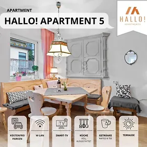 Sehr Große Ferienwohnung In Bester Lage Mit Großer Sonnenterrasse L Innenstadtnähe L 1 Minute Zum Bahnhof L Große Küche L Tv L Extra-wc L Free-wlan L Willkommen Im Hallo!-apartment 5 Apartment Bad Wörishofen